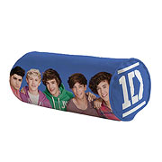 1D Group Photo Blue Bolster Pillow